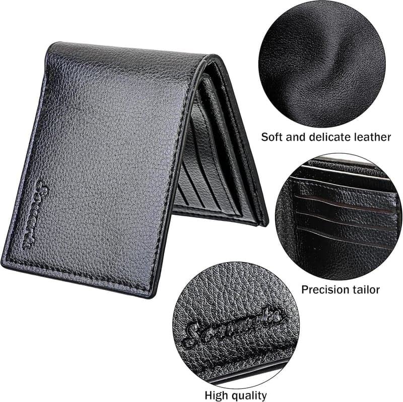 Herren-Geldbörsen-Set als Geschenk für Männer zum Geburtstag oder Vatertag (schwarz)