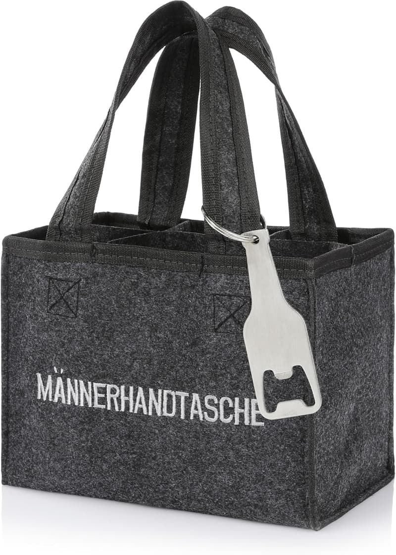 Männerhandtasche aus Filz mit 6 Fächern – Vatertagsgeschenk 24 x 15 cm