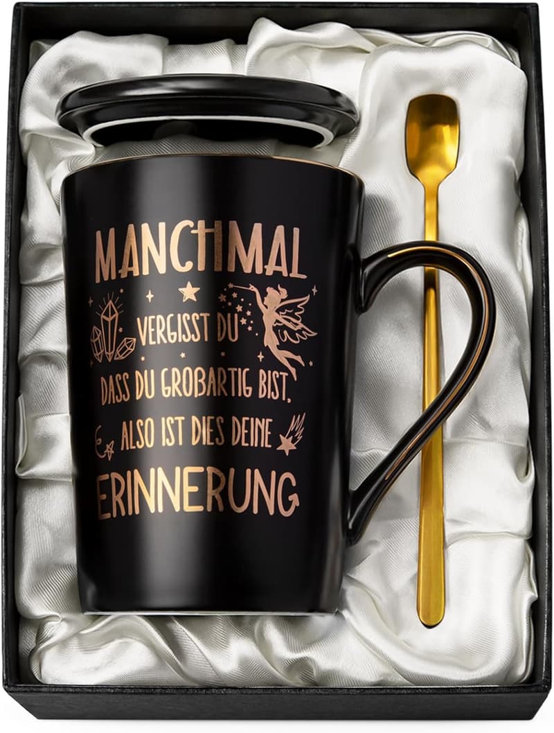Einzigartige Keramiktasse mit Golddruck für Männer – Geburtstag Geschenk
