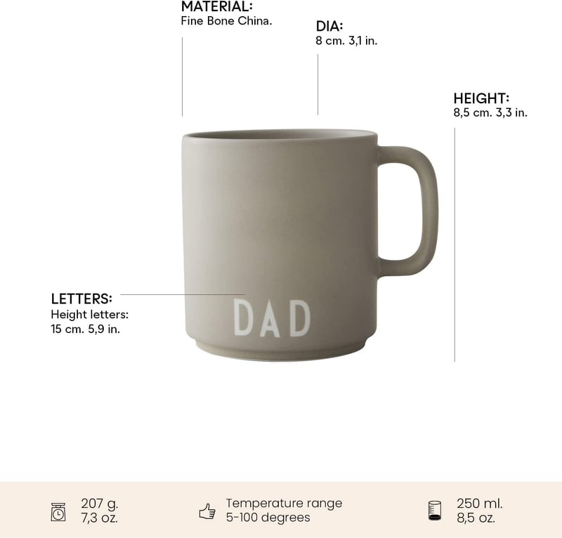 Vatertagsgeschenk: Design Letters Kaffeebecher für Papa 250 ml