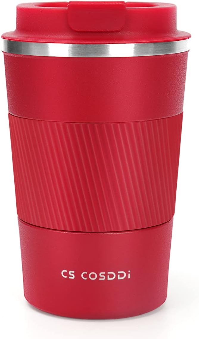 Edelstahl Thermobecher 380ml - Auslaufsicherer Kaffeebecher für Unterwegs