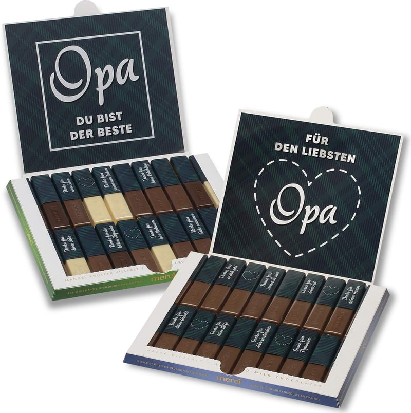 Aufkleber-Set für Opa - Kreative Geschenkidee ohne Schokolade