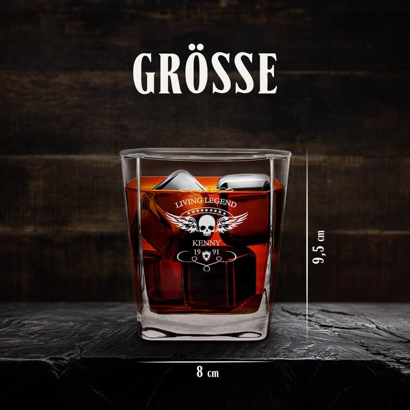 Personalisierte Whiskygläser mit Gravur für Männer – 250 ml