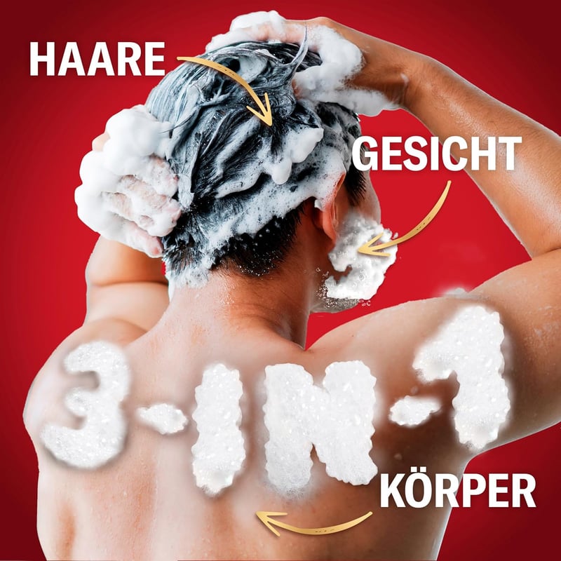 Old Spice Captain 3-in-1 Duschgel für Männer, 1000 ml, Duft in Parfumqualität