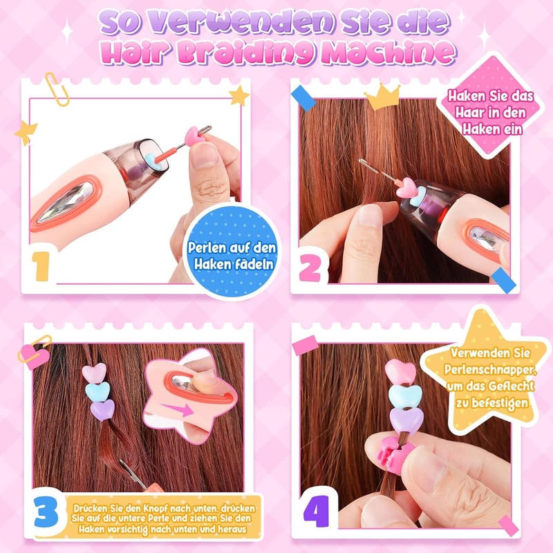 Haarschmuck für Mädchen - DIY Haarperlen Set ab 6 Jahren