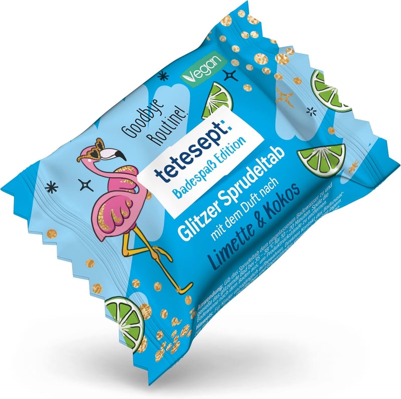 Badespaß mit Glitzer für Kinder – 30 Sprudeltabletten, vegan