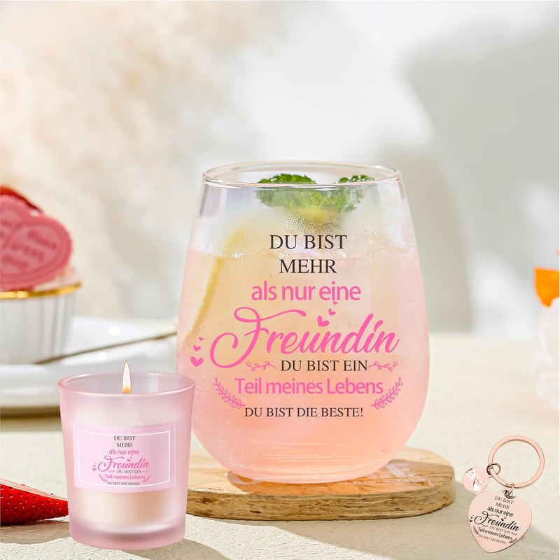 Personalisierte Weingläser für Frauen - Geburtstagsgeschenk 480ml