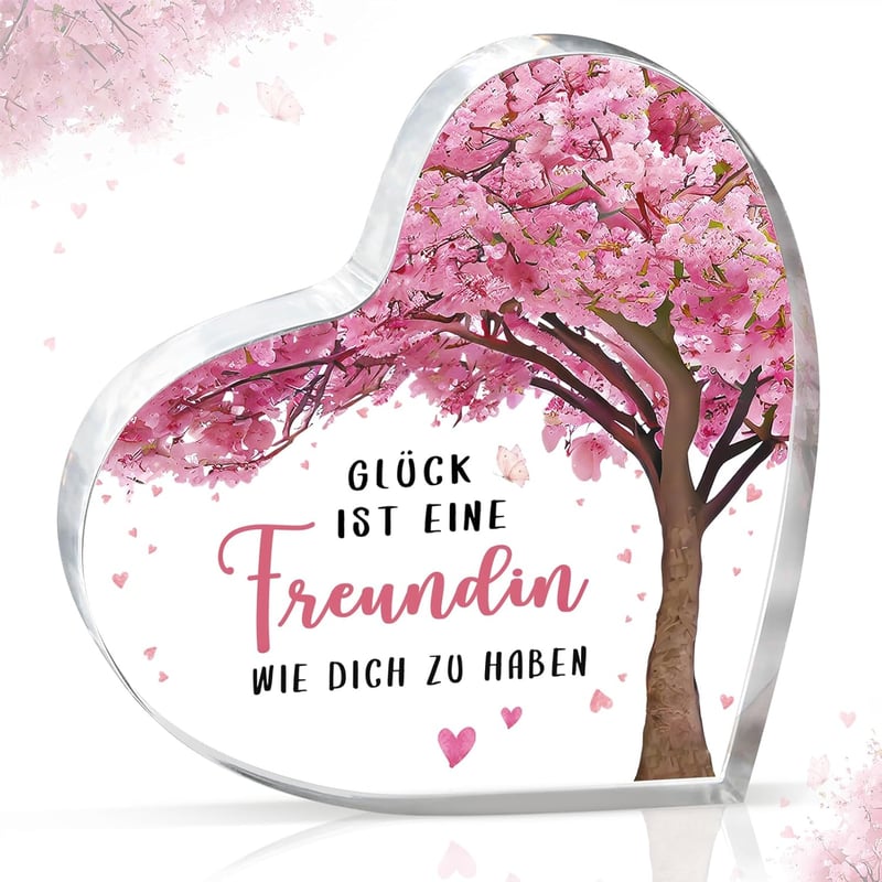 Herzförmige Acryl-Heimdekoration für Freundinnen zum Geburtstag
