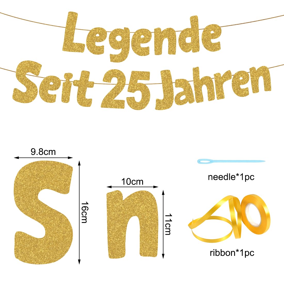 25. Geburtstag Deko - Lustiges Banner für Männer und Frauen