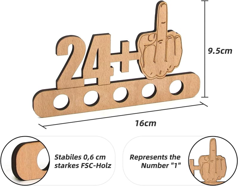 Originelles Geldgeschenk aus Holz zum 25. Geburtstag für Freunde