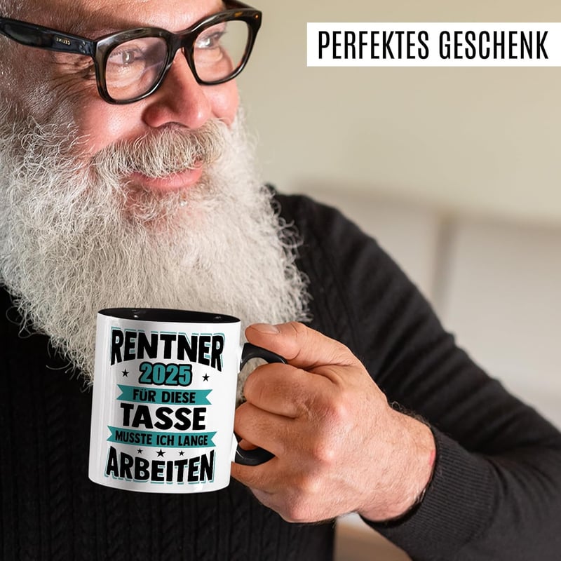Lustige Rente Tasse für Männer – Geschenk zum Ruhestand 2025
