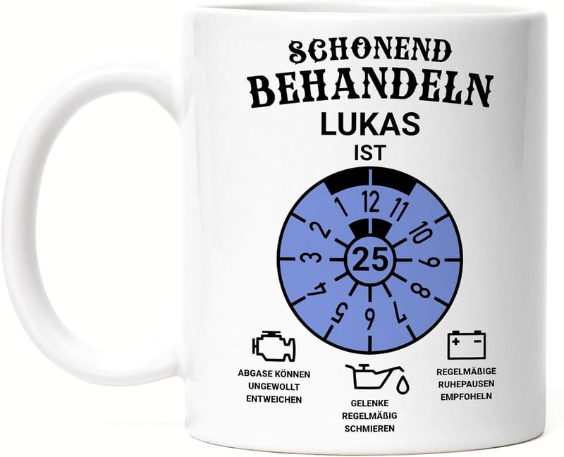 Personalisierte Tasse zum 18. Geburtstag für Männer und Frauen