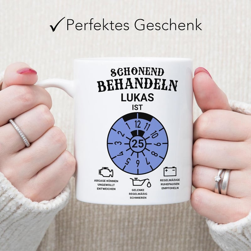 Personalisierte Tasse zum 18. Geburtstag für Männer und Frauen