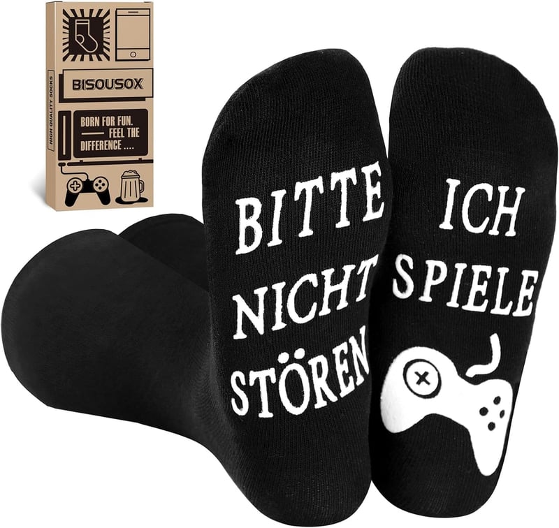 Lustige Gaming Socken aus Baumwolle – Geschenk für Gamer