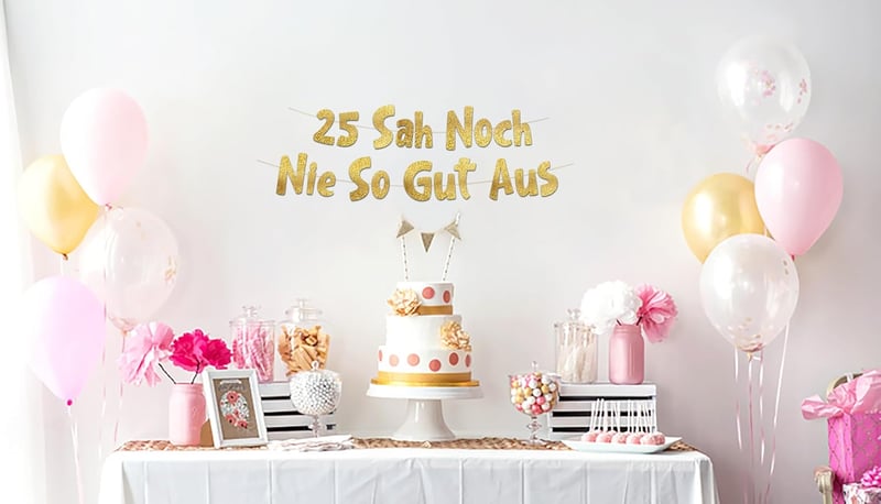 Lustiges Banner für den 25. Geburtstag – Partyzubehör