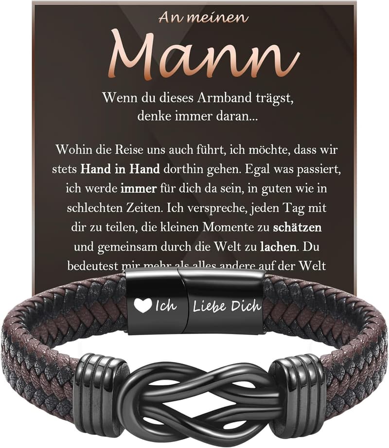 Graviertes Armband für Papa – ideales Vatertagsgeschenk