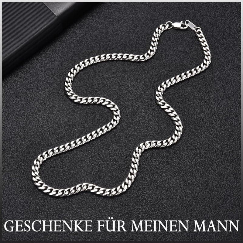 Edelstahlhalskette für Männer – Geschenk zum Vatertag und Geburtstag