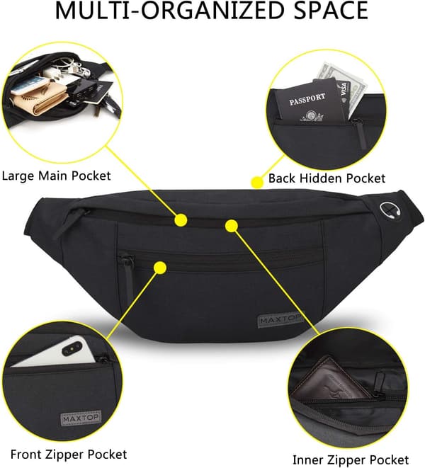 MAXTOP Gürteltasche für Damen und Herren – Wasserdichter Laufgürtel für Outdoor-Aktivitäten
