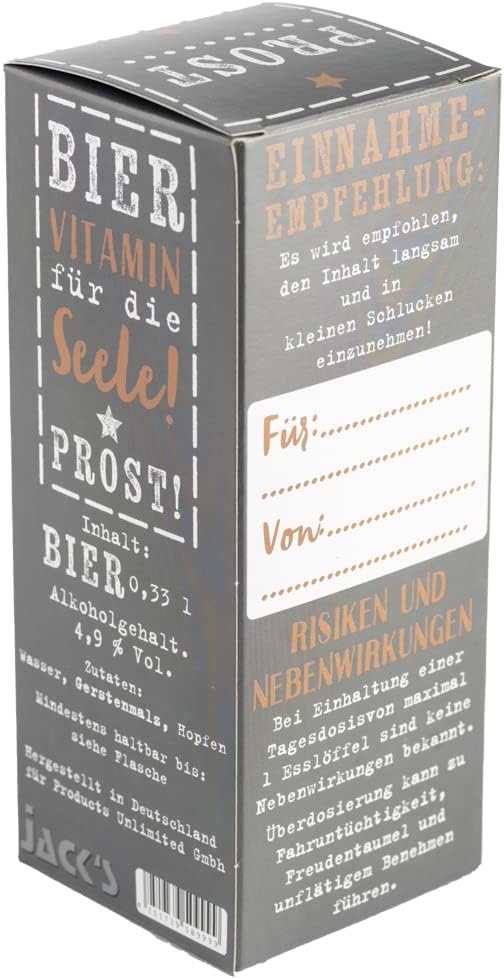 Männergeschenk: Bierflasche 0,33 l mit Geschenkverpackung