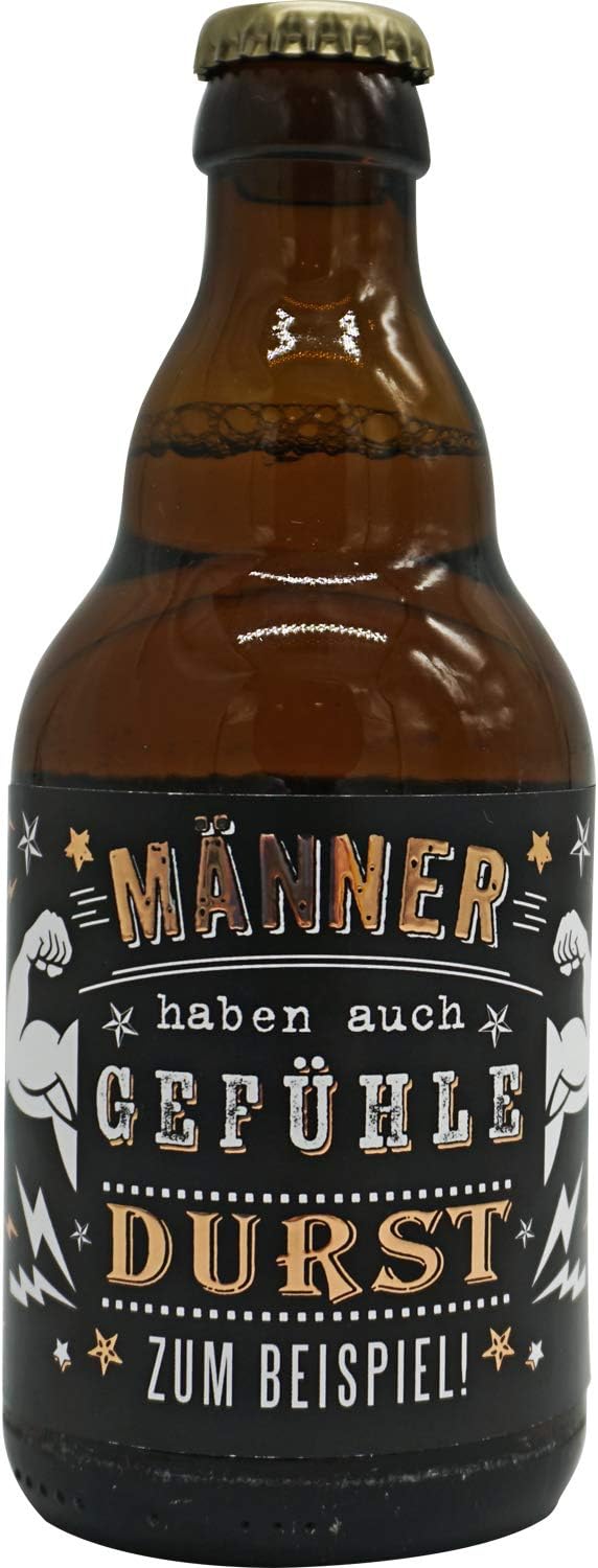 Männergeschenk: Bierflasche 0,33 l mit Geschenkverpackung
