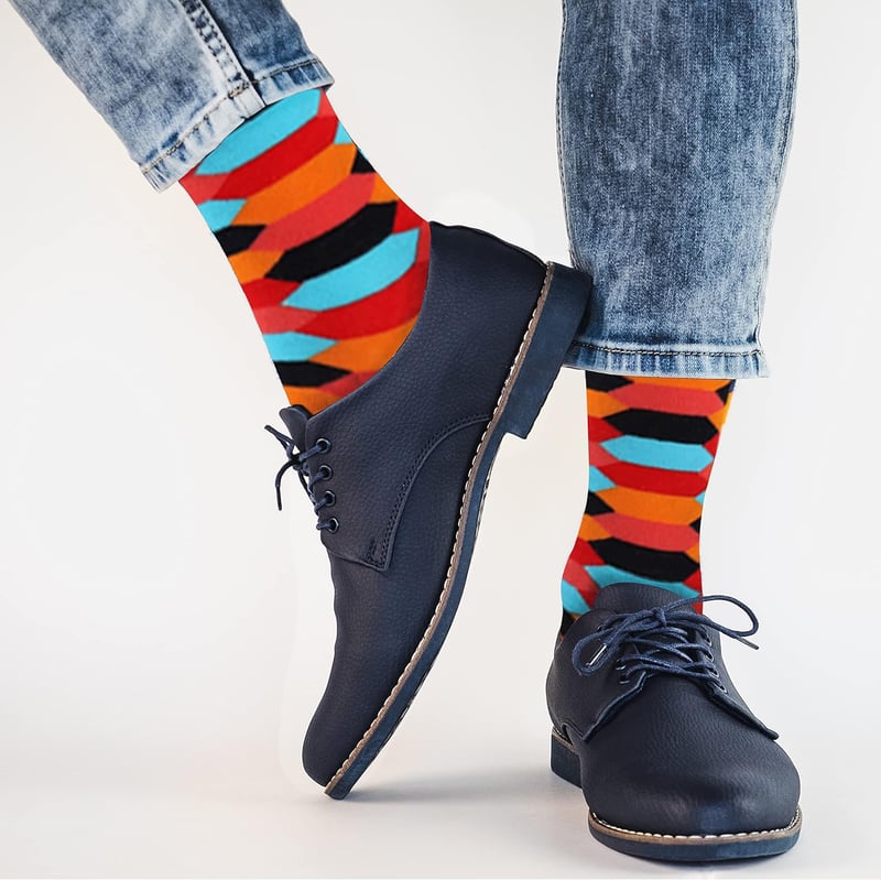 Bunte Anzugsocken aus Baumwolle für Herren, 12 Paare, Größe 43-46