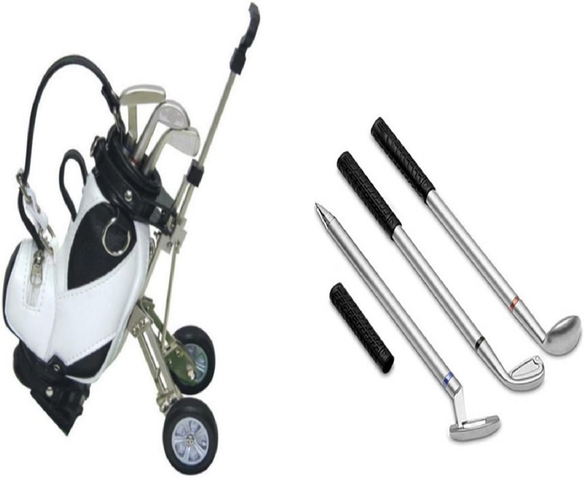 Miniatur Golfbag Stiftehalter mit 3 Golfschläger-Stiften für Golfer
