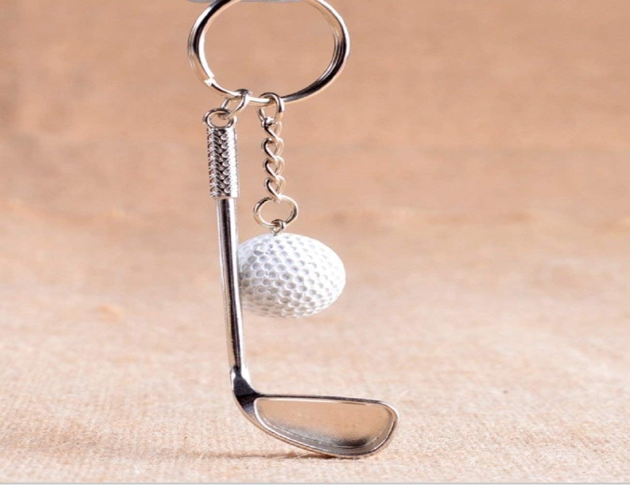 Golf Schlüsselanhänger mit Golfschläger und Golfball für Golfer