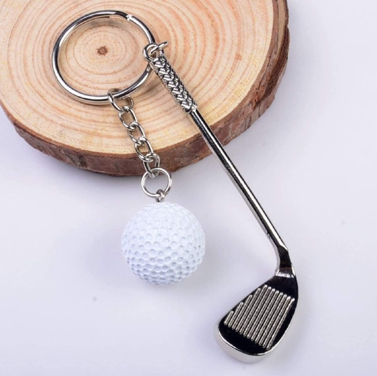 Golf Schlüsselanhänger mit Golfschläger und Golfball für Golfer