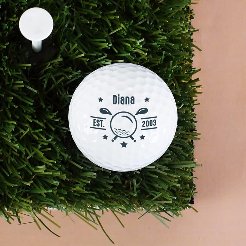 Personalisierte Golfbälle mit Namen im 3er-Pack für Golfer