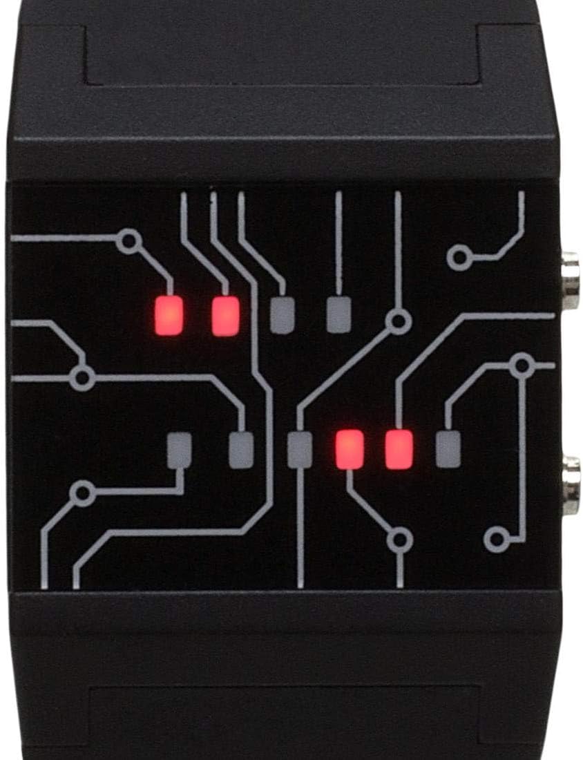 Schwarze Binäre Armbanduhr, 10 x 5 x 8 cm