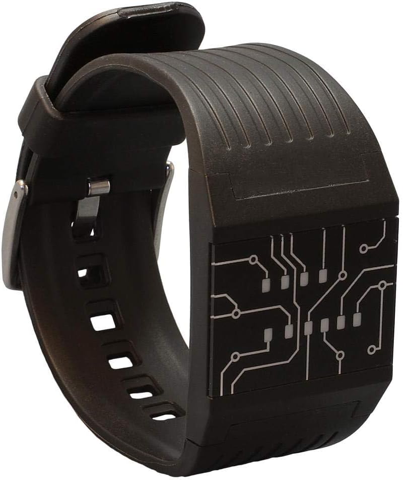 Schwarze Binäre Armbanduhr, 10 x 5 x 8 cm