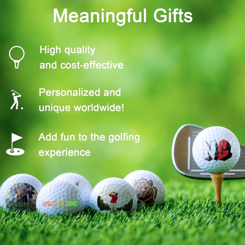 Personalisierte Golfbälle mit Foto/Logo/Text für Männer