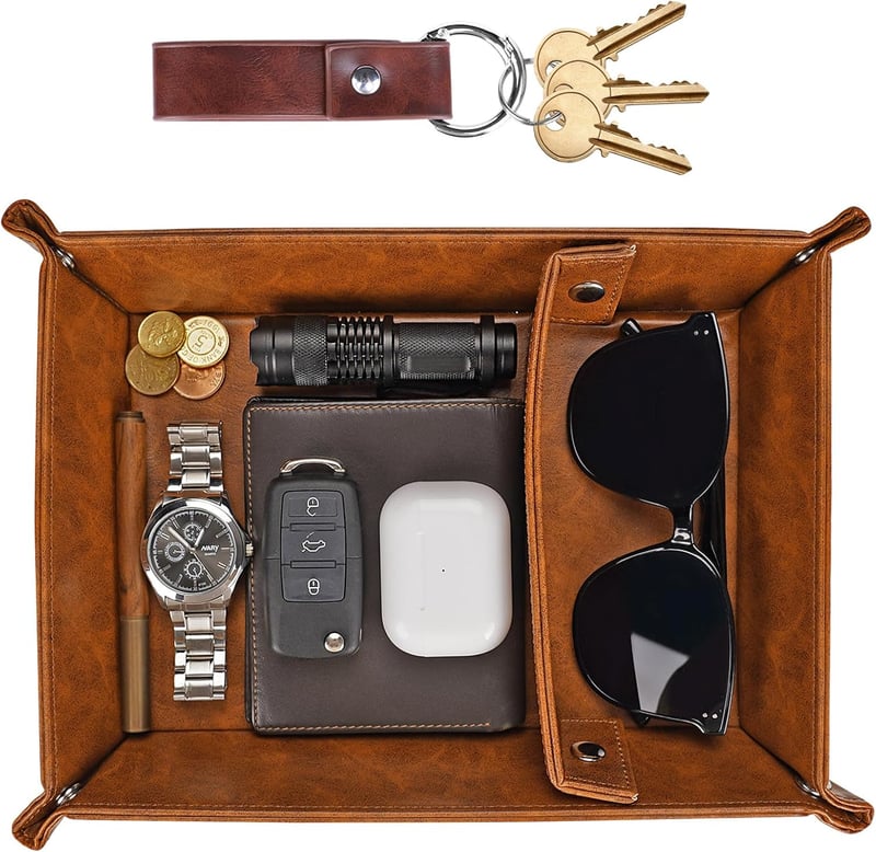 Leder Schreibtisch Organizer als Weihnachtsgeschenk für Männer