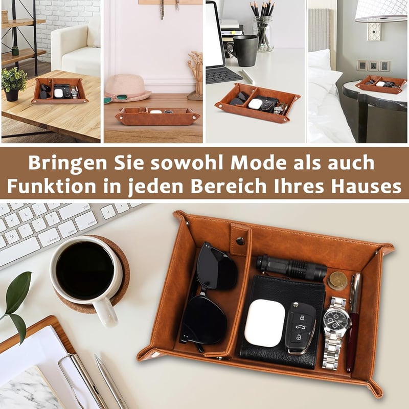 Leder Schreibtisch Organizer als Weihnachtsgeschenk für Männer