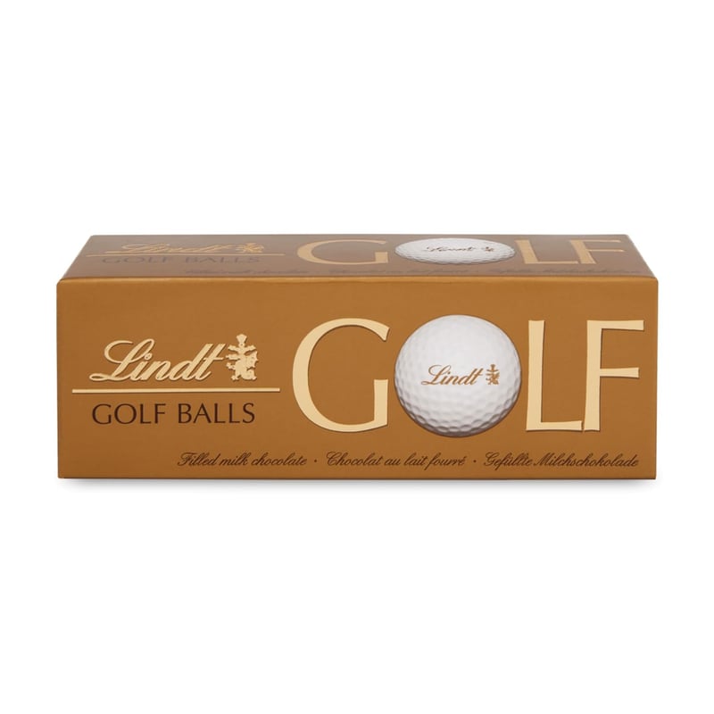 Lindt Pralinengeschenk mit Golfbällen aus Vollmilchschokolade, 110 g