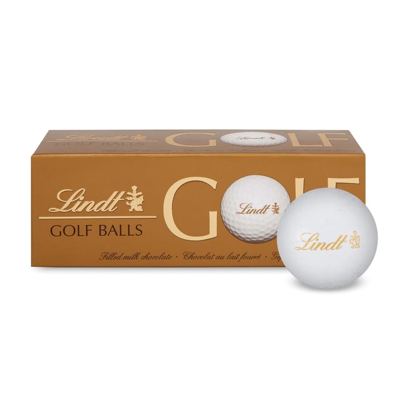 Lindt Pralinengeschenk mit Golfbällen aus Vollmilchschokolade, 110 g