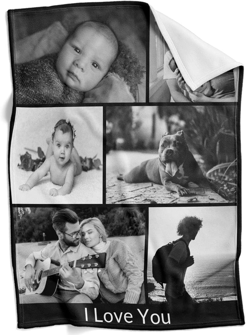 Personalisierte Kuscheldecke mit Foto für Paare