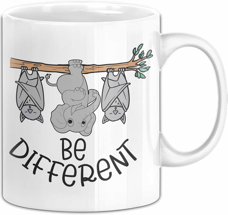 Elefant Tasse für Elefanten-Liebhaber – Geschenkidee in Weiß