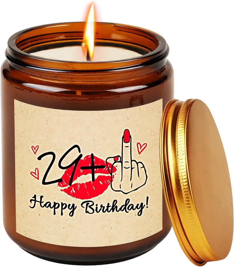 Lavendel-Duftkerze im Glas – Geschenk zum 30. Geburtstag für Frauen