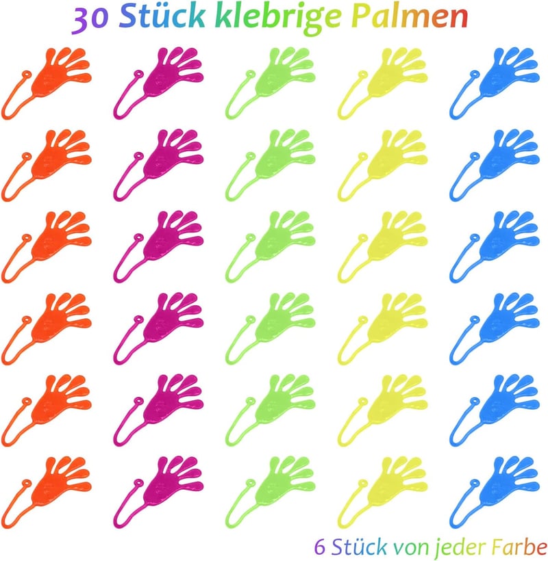 Buntes Klatschhand-Spielzeug Set für Kindergeburtstage - 30 Stück