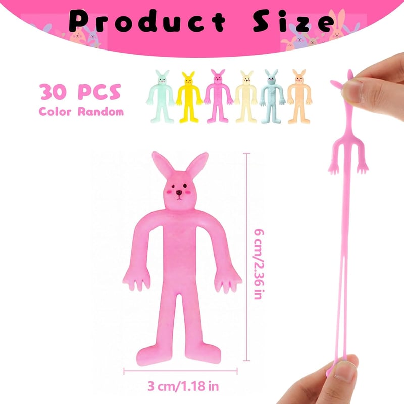 Dekompression Spielzeug Kaninchen - 30 Stück, Ostern Geschenke für Kinder