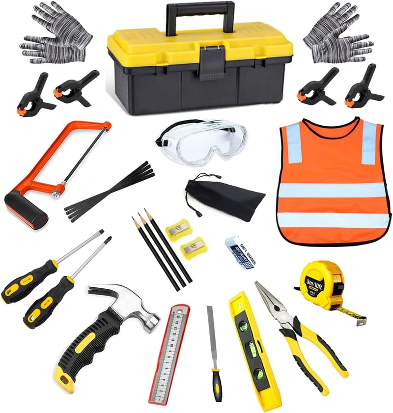 Kinder Werkzeugsatz 30-teiliges Holz-Bauset für kreative DIY-Projekte