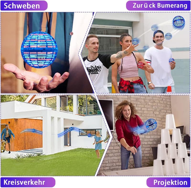 Hover Ball Mini Drohne mit RGB Licht – Spielzeug für Kinder, Geschenke für Jungen und Mädchen