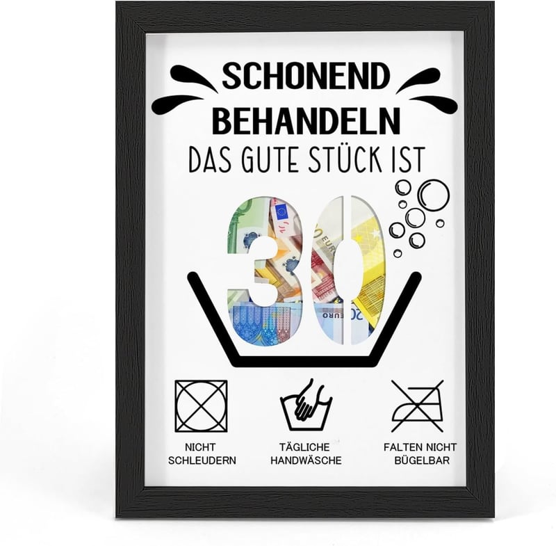 Witzige Geschenkideen zum 30. Geburtstag für Freunde und Familie, DIN A4 Bilderrahmen