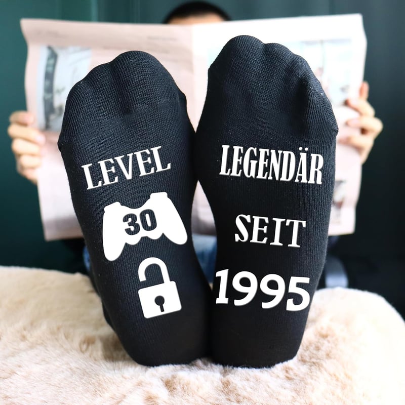 Lustige Anti-Rutsch Socken für Männer zum Geburtstag