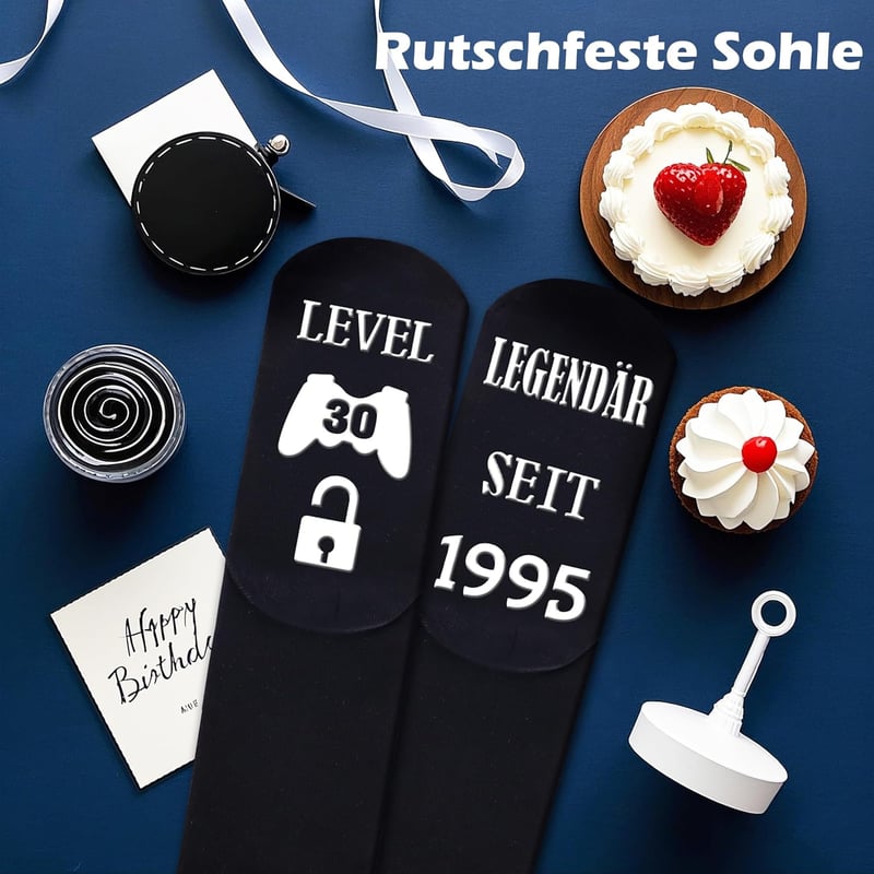 Lustige Anti-Rutsch Socken für Männer zum Geburtstag