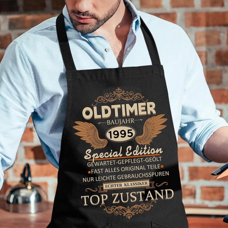 Grillschürze 70. Geburtstag für Männer, wasserdicht mit Spruch 