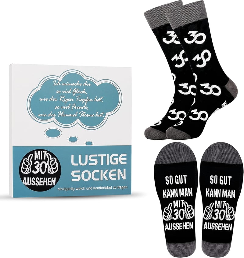 Baumwollsocken für Herren - Geburtstag, Größe 43-46