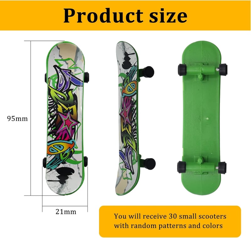 30 Stück Finger Skateboards für Kindergeburtstage – Mini Fingerboard Set
