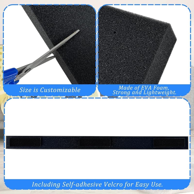 Möbel-Blocker-Set mit Klettverschluss – 10 Stück, 42x8 cm